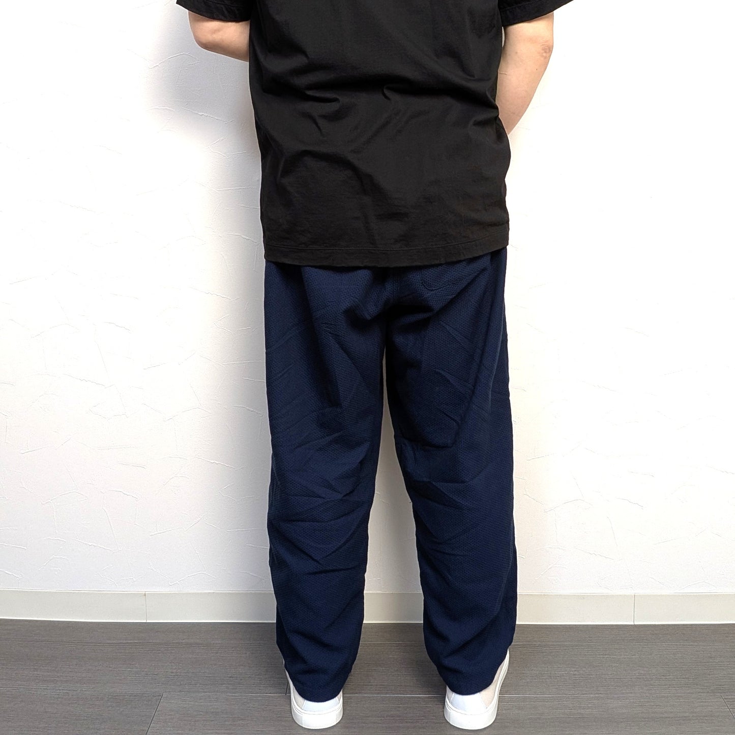 知多木綿 紺黒刺し子 「ヨハク」　機屋さんのお裾分けパンツ