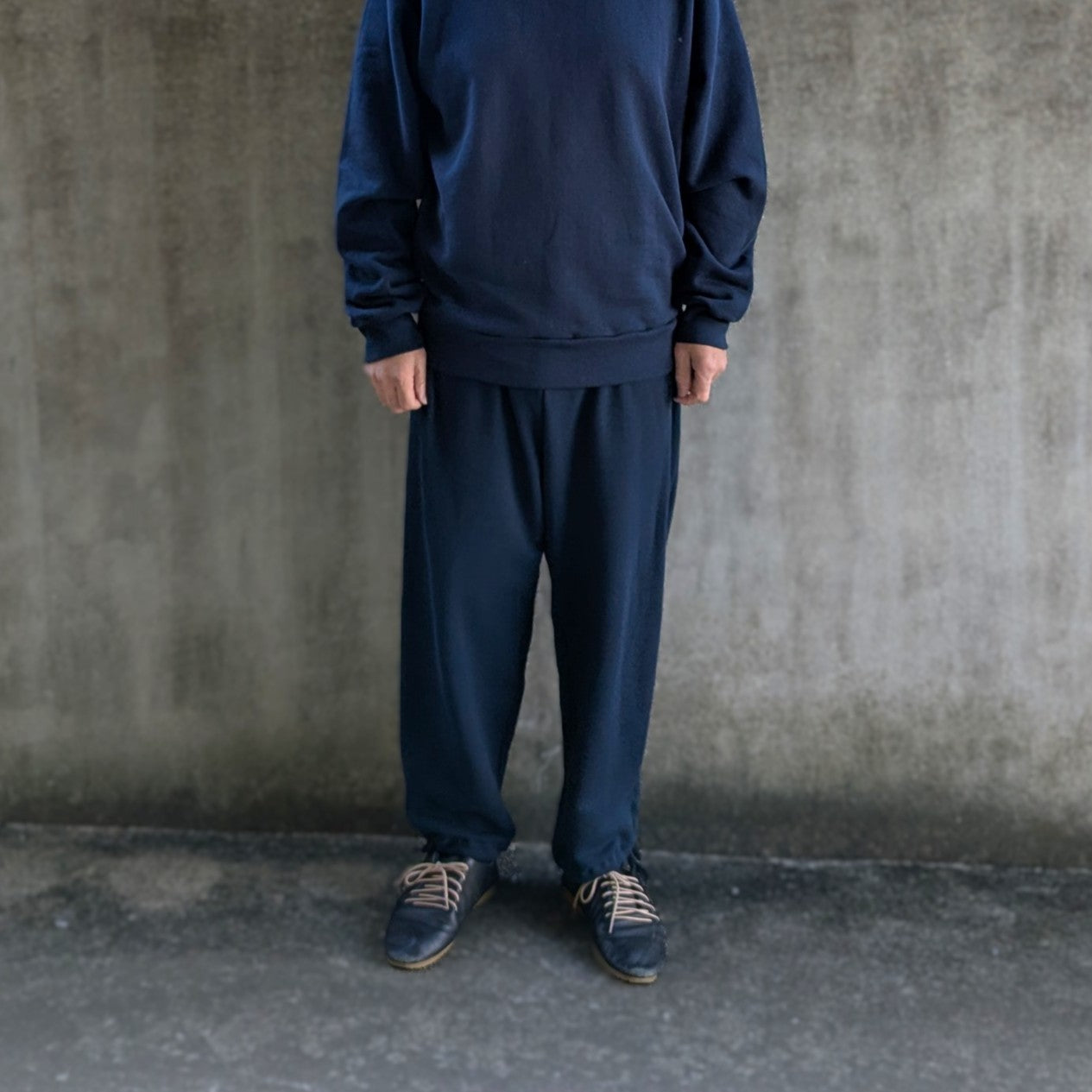 <OSOCU> 国産吊り編み30/8生地のスウェットパンツ ホワイト