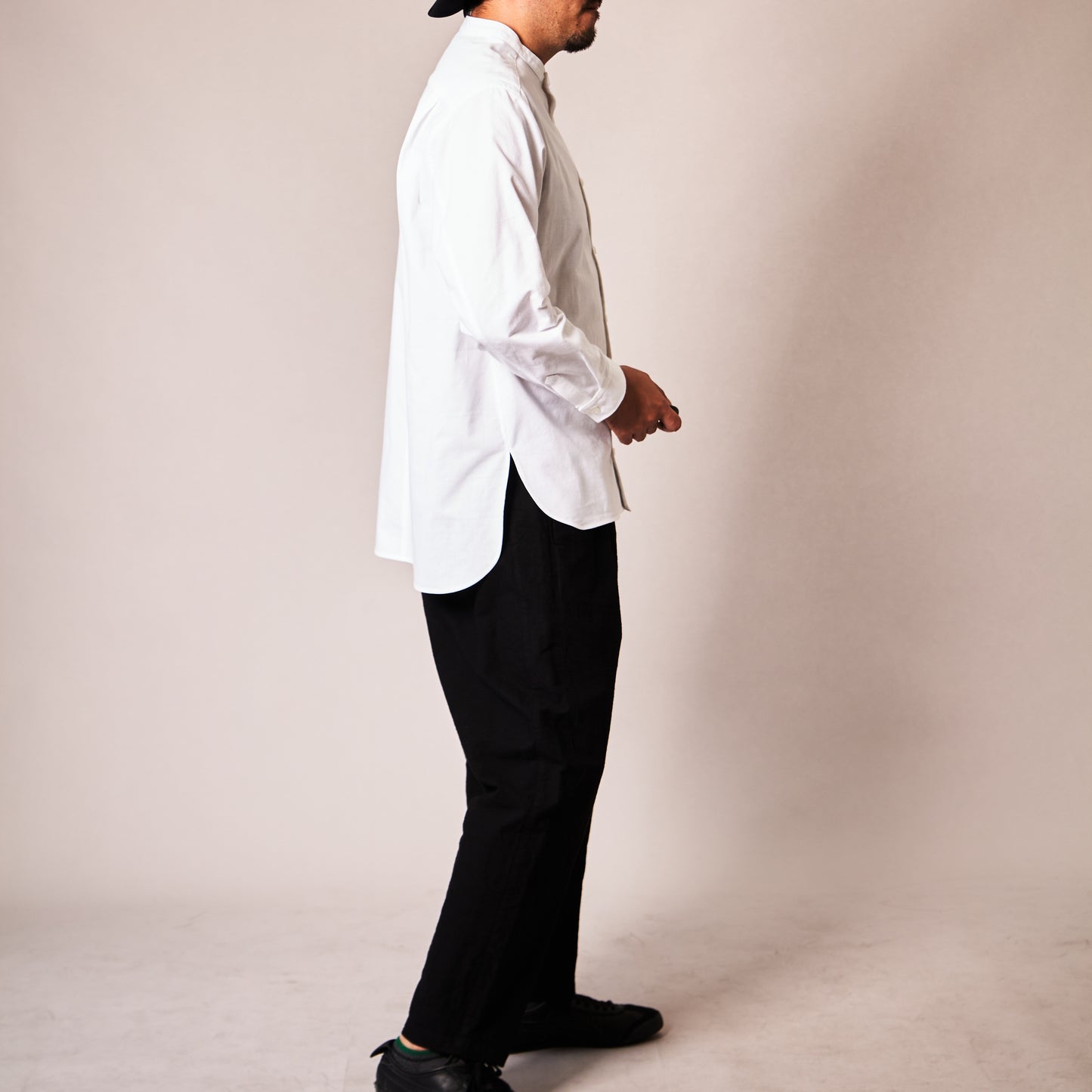 <OSOCU> 知多晒 和晒し 知多木綿 バンドカラーシャツ Chita-momen shirt sarashi wazarashi